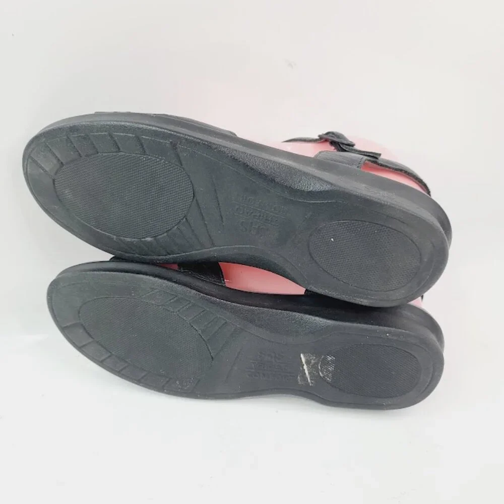 Keen Women's Black Duo Leather Open Toe Slingback Sandals‎ Size 8.5